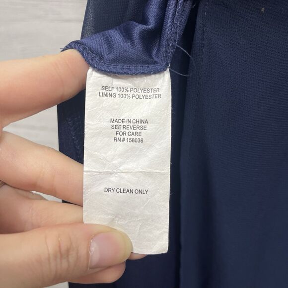 Birdy Grey Womens Navy  Devin Formal Dress With Pockets Drape Sleeve Size XXL - Picture 7 of 9